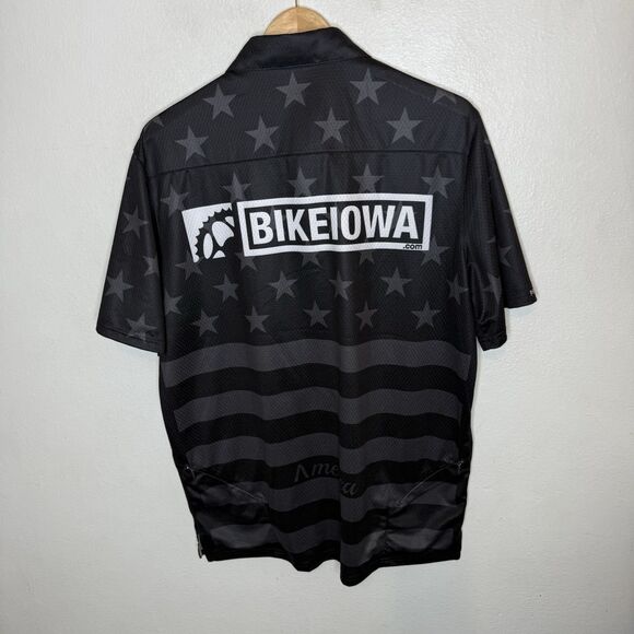 Primal Wear Gray Black Plaid Short Sleeve Cycling Jersey BIKEIOWA Men’s Medium - Picture 5 of 6